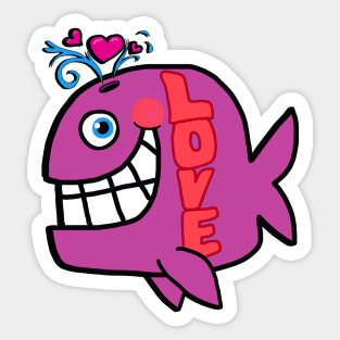 love whale Sticker